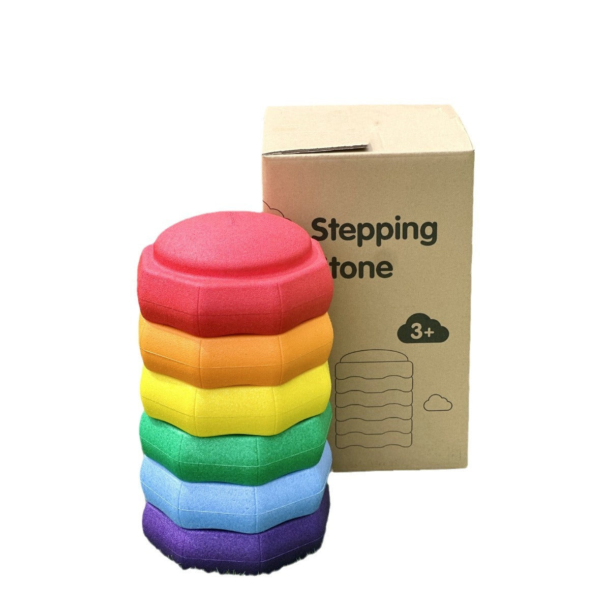 Three Little Tots Rainbow River Crossing Stone Children's Balance Training Puzzle Toy, extra product detail