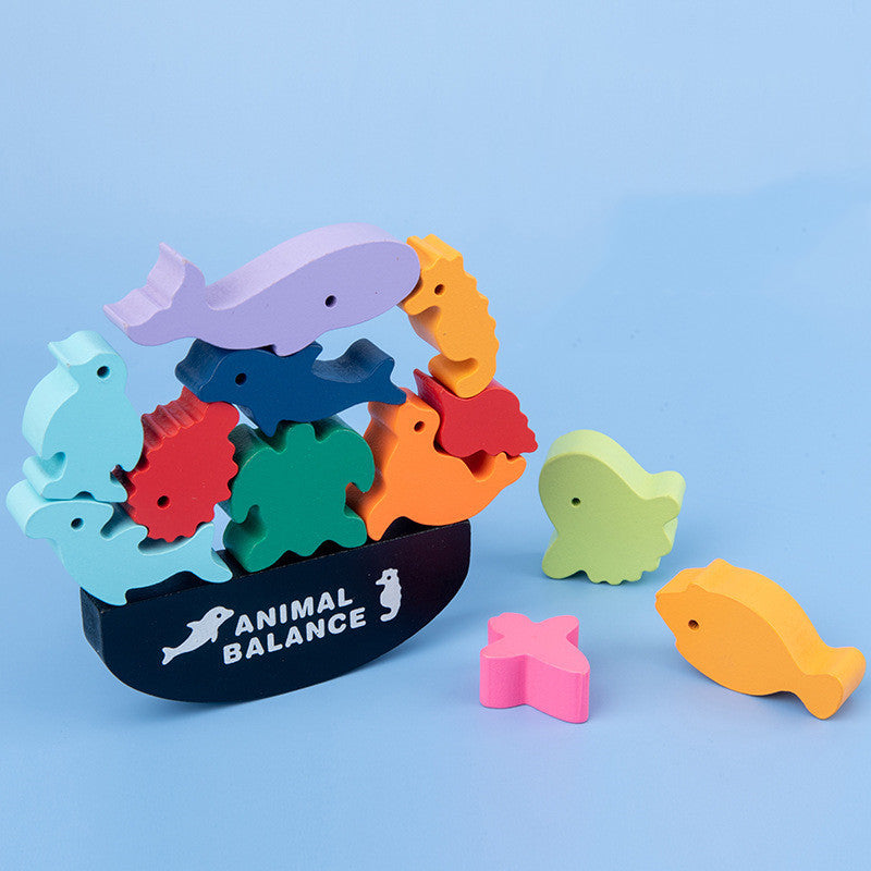 Three Little Tots Animal balance building blocks, in Underwater World