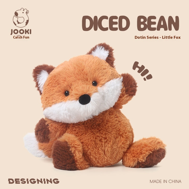 Three Little Tots Plush Toy Cute Doll Puppet Sleeping, in Fox