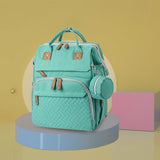 Three Little Tots New Mommy Backpack Can Hang Baby Stroller Baby Bag Folding Crib Mommy Bag, in Green