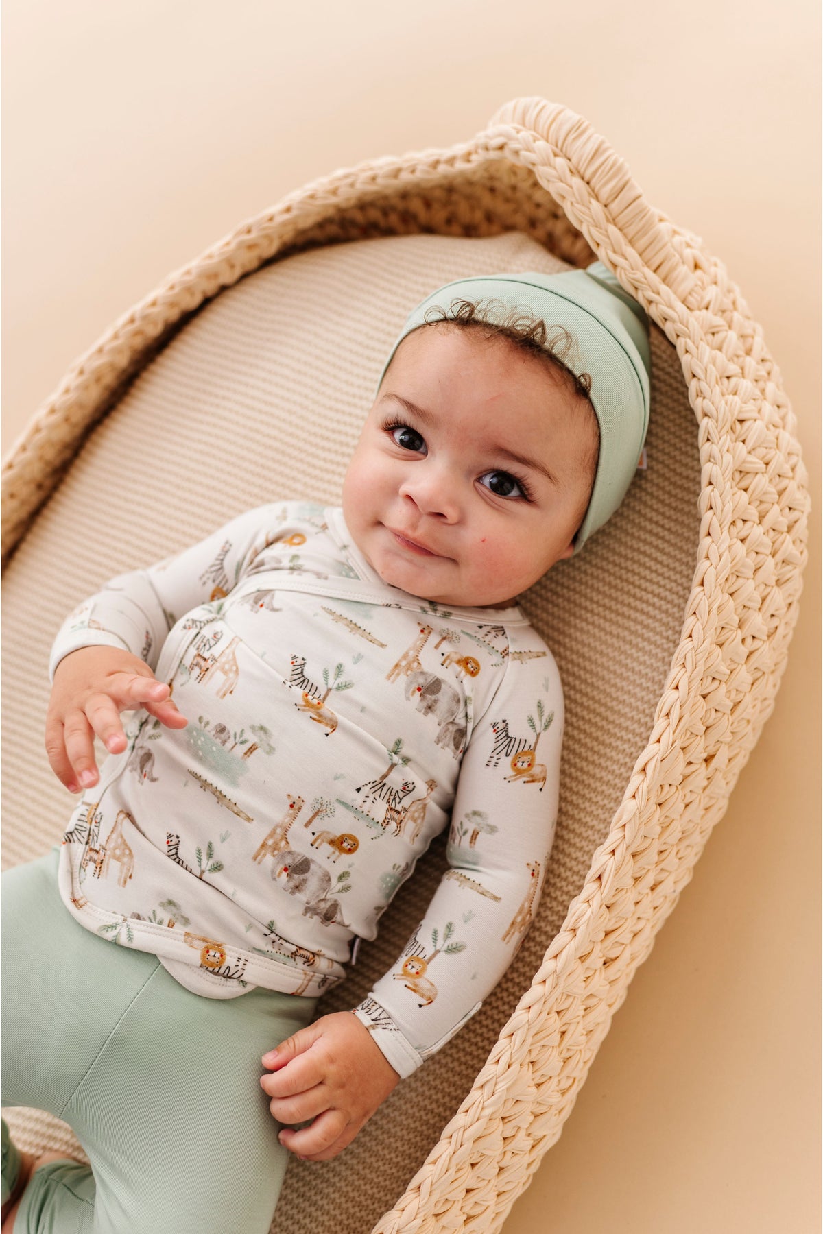 Take Me Home Bamboo Set – Soft Savannah Newborn Outfit (3-Piece)