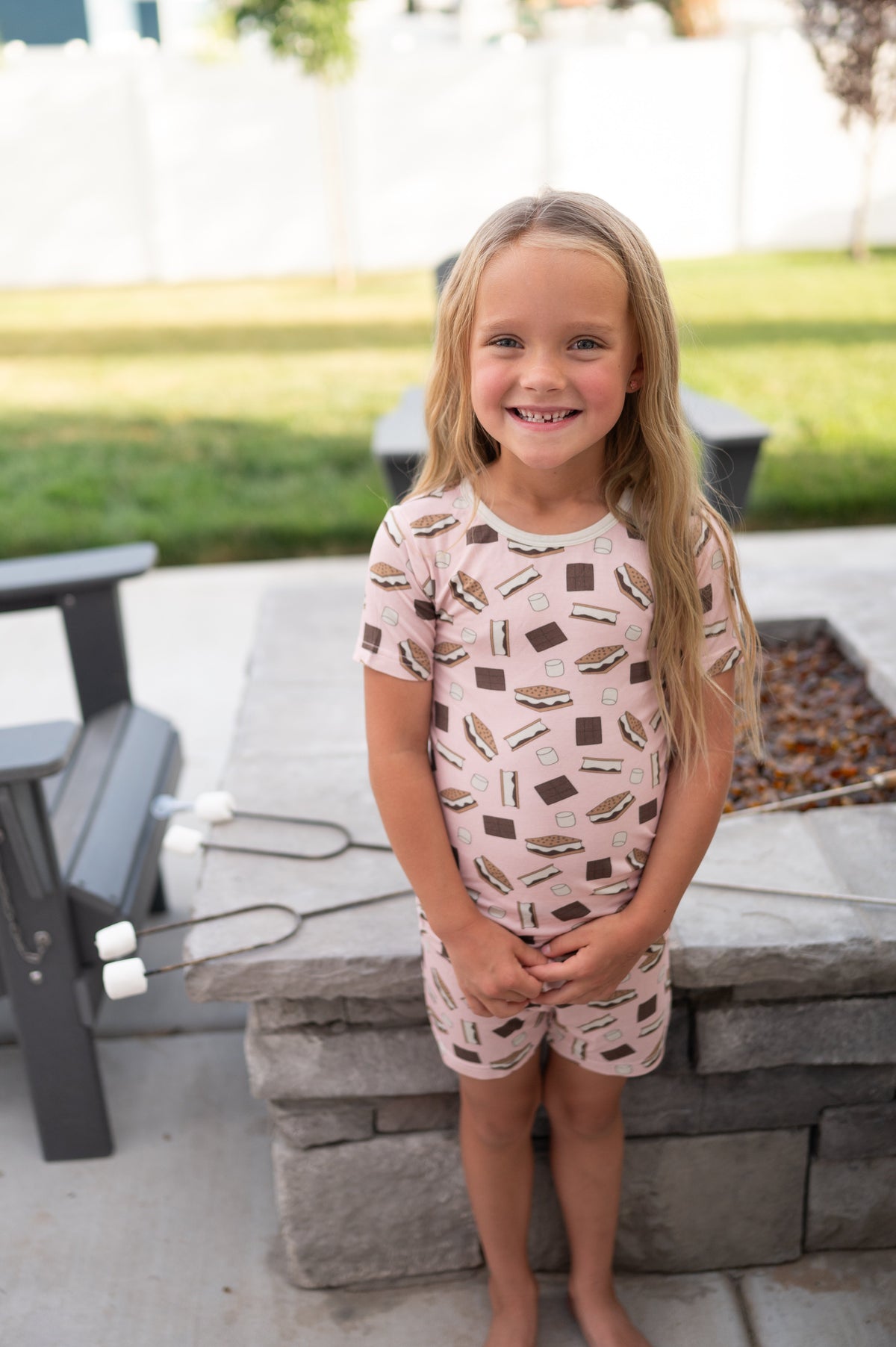 Three Little Tots S'more to Love Short PJ Set - Pink