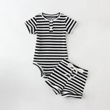 Neutral Onesie and Short Ribbed Set