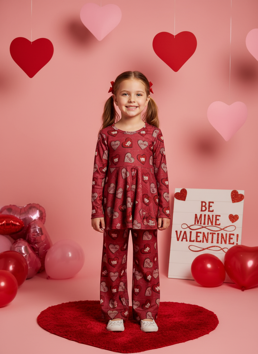 Three Little Tots You are so loved ribbed lounge set, second additional photo