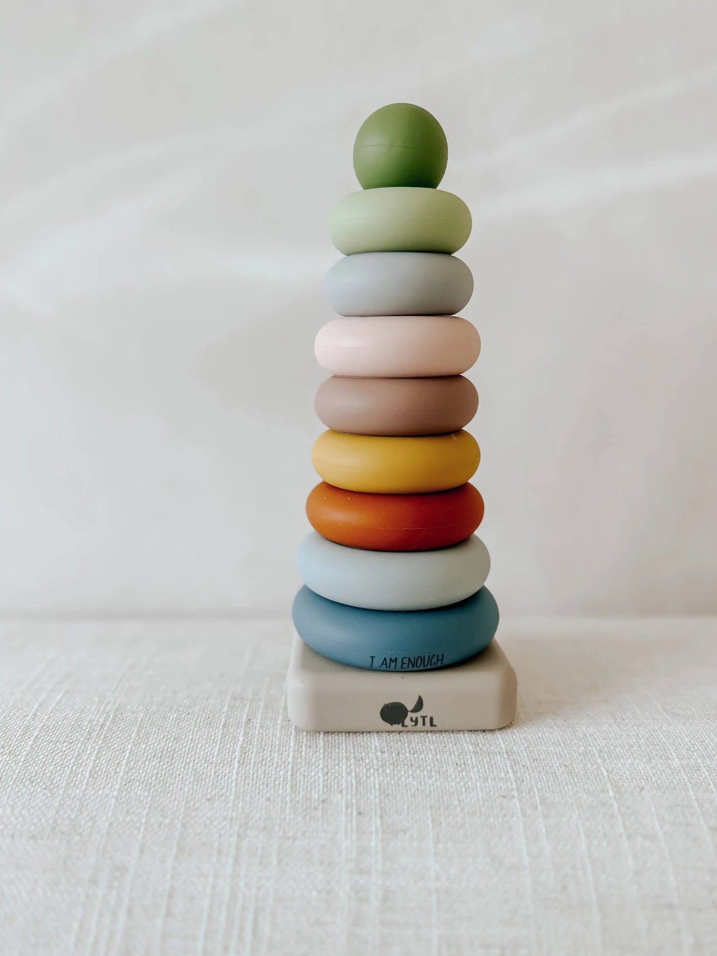 Three Little Tots Silicone Ring Stacking Toy 10pc Lytl, additional product photo