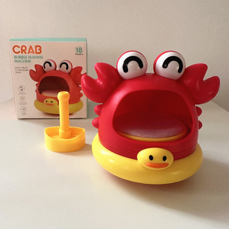 Three Little Tots Bubble Blowing Machine Shark Bathroom Bath Toys, in Crab Bubble Blowing Color Box