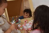 Three Little Tots Oak - Wood Learning Tent and Climber with Desk and Chair, supplementary photo