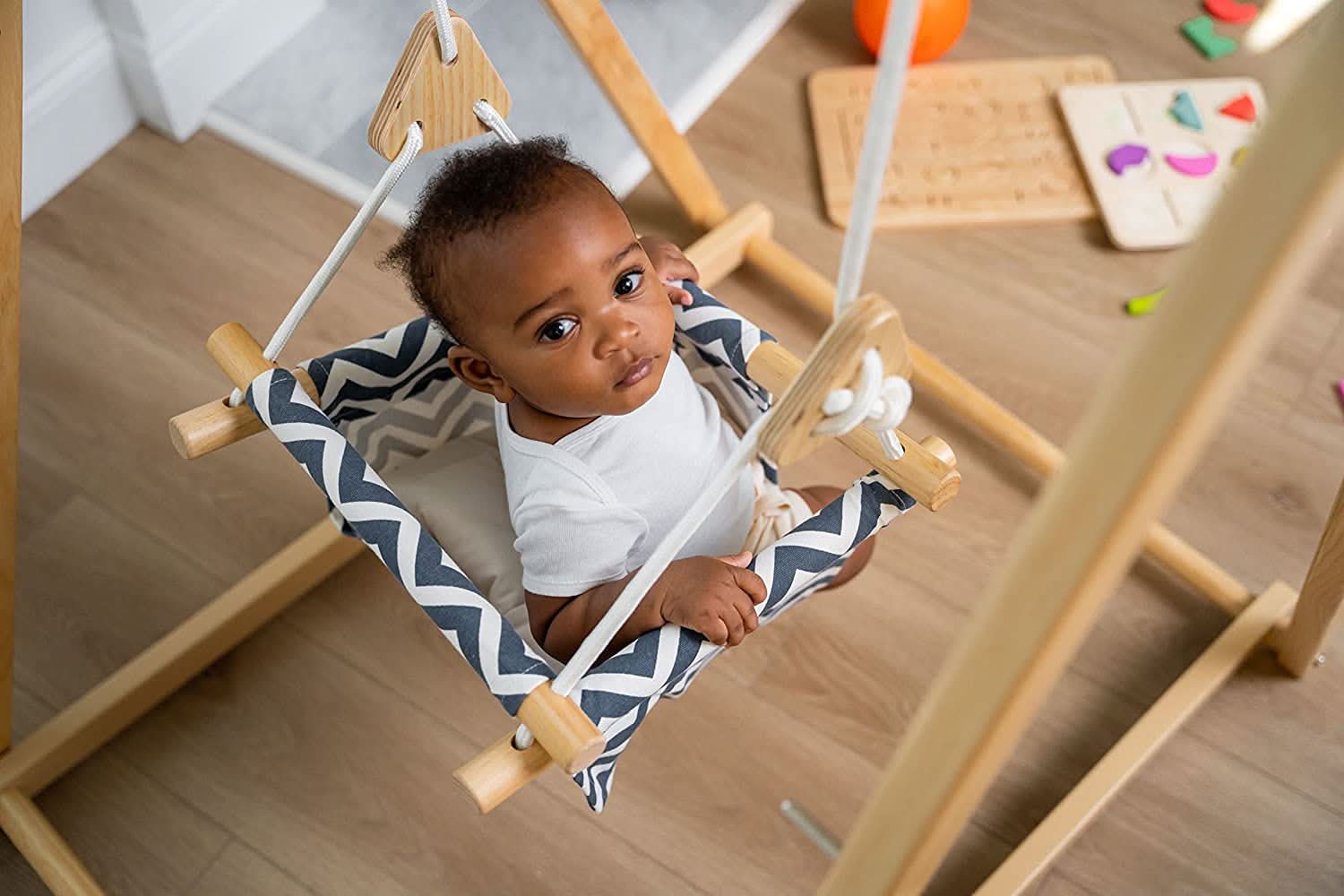 Three Little Tots Spruce Foldable Baby Swing - Blue Wave, supplementary photo
