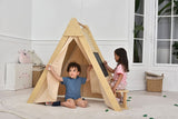 Three Little Tots Oak - Wood Learning Tent and Climber with Desk and Chair, additional product photo