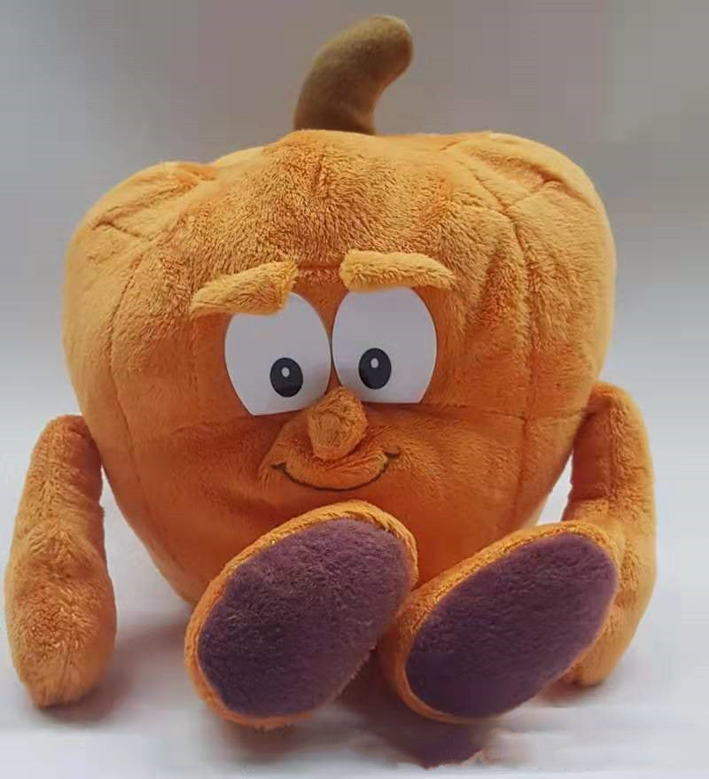 Three Little Tots Vegetables and Fruits Pumpkin and Watermelon Plush Toys, additional product photo