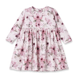 Watercolor Floral Girls Dress - Soft Bamboo Jersey