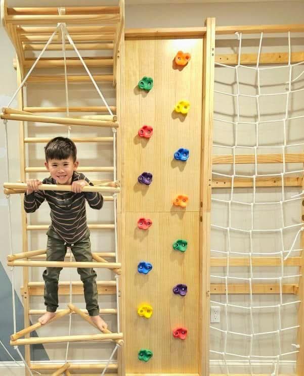 Three Little Tots Ladder Attachment for Walnut Neem and Betula Wooden Climbing Add-On