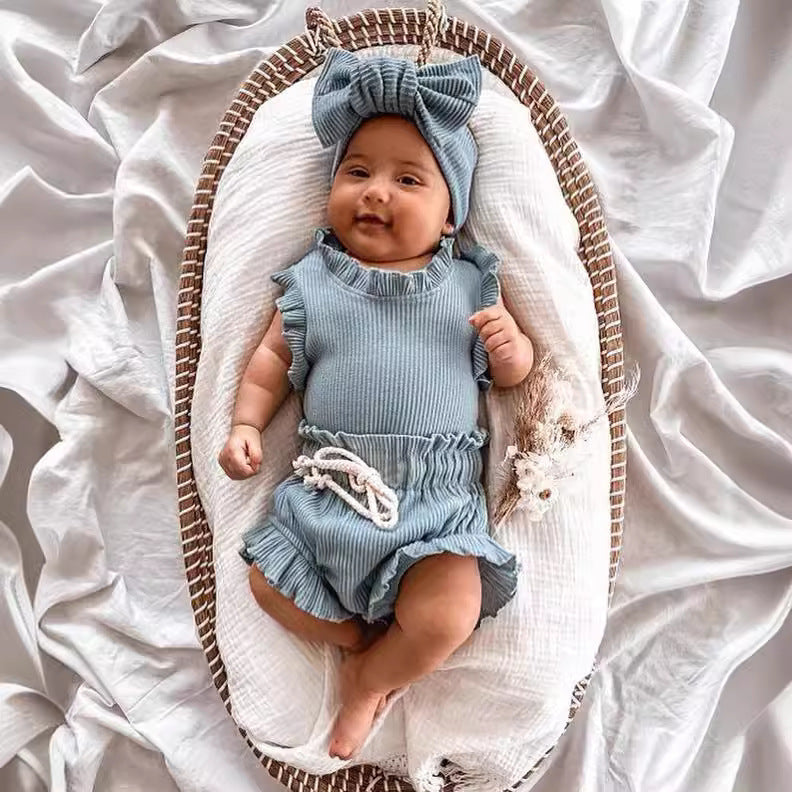 Little Girl Frilly Top and Bottom Set