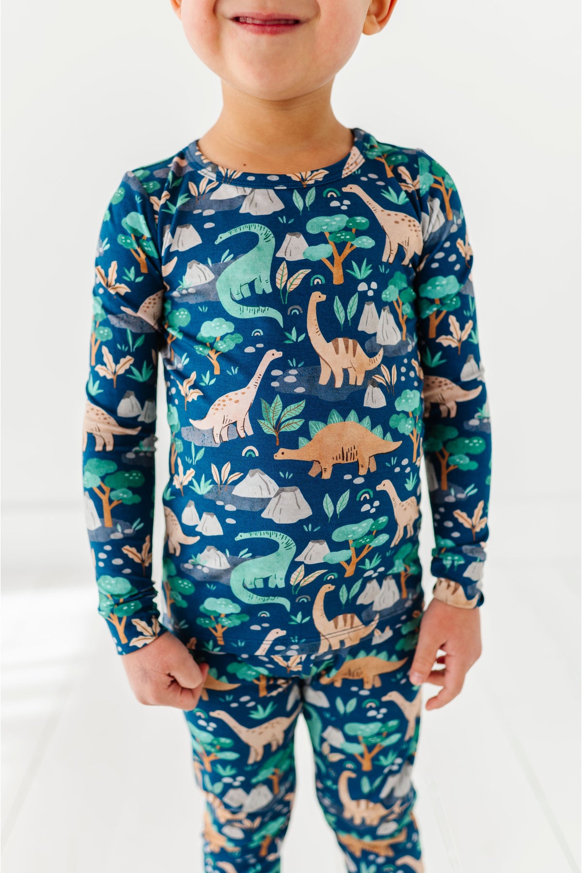 Three Little Tots Bamboo Pajama Set -Arlo Dino, additional product photo