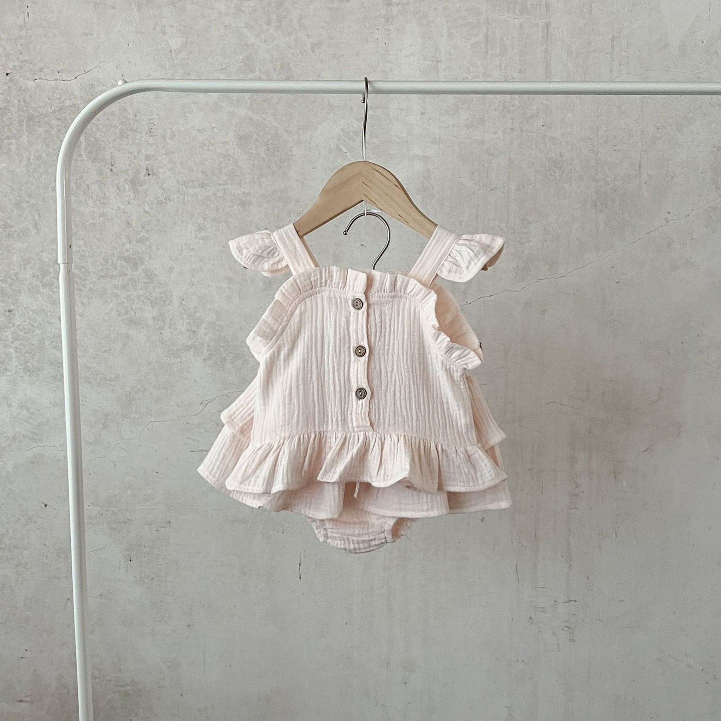 Girls Ruffle Summer Top and Bloomers Set
