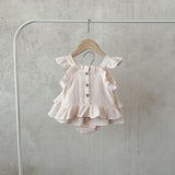 Girls Ruffle Summer Top and Bloomers Set