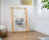 Three Little Tots Spruce Foldable Baby Swing - Beige, another angle