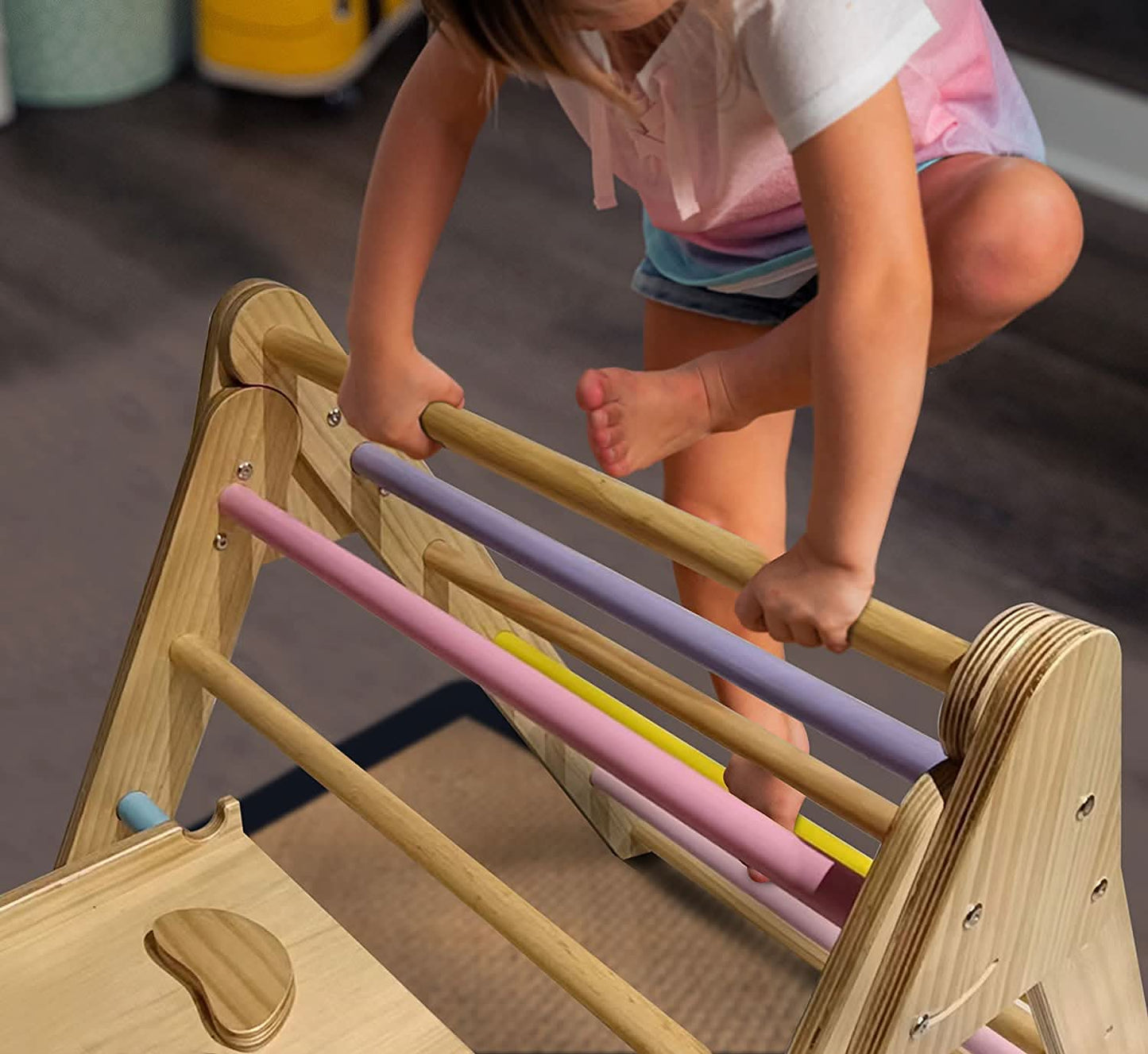 Three Little Tots Hazel Pikler Triangle Slide and Rocker Set, tenth additional photo