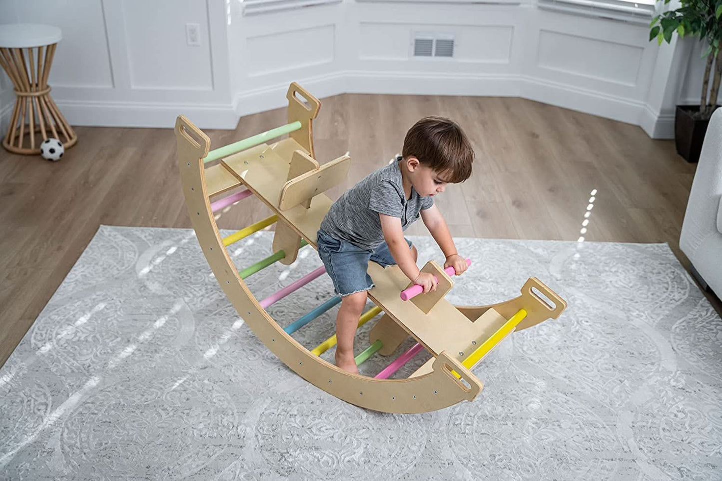 Three Little Tots Bailis - Climbing Arch and Rocker, another angle