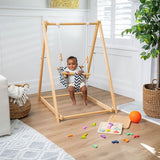 Three Little Tots Spruce Foldable Baby Swing - Blue Wave