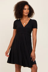 Three Little Tots Black Pleated Maternity Nursing Dress, supplementary photo
