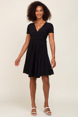 Three Little Tots Black Pleated Nursing Dress, additional view