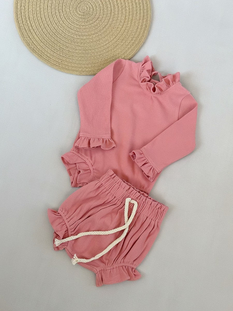 Little Girl Frilly Top and Bottom Set