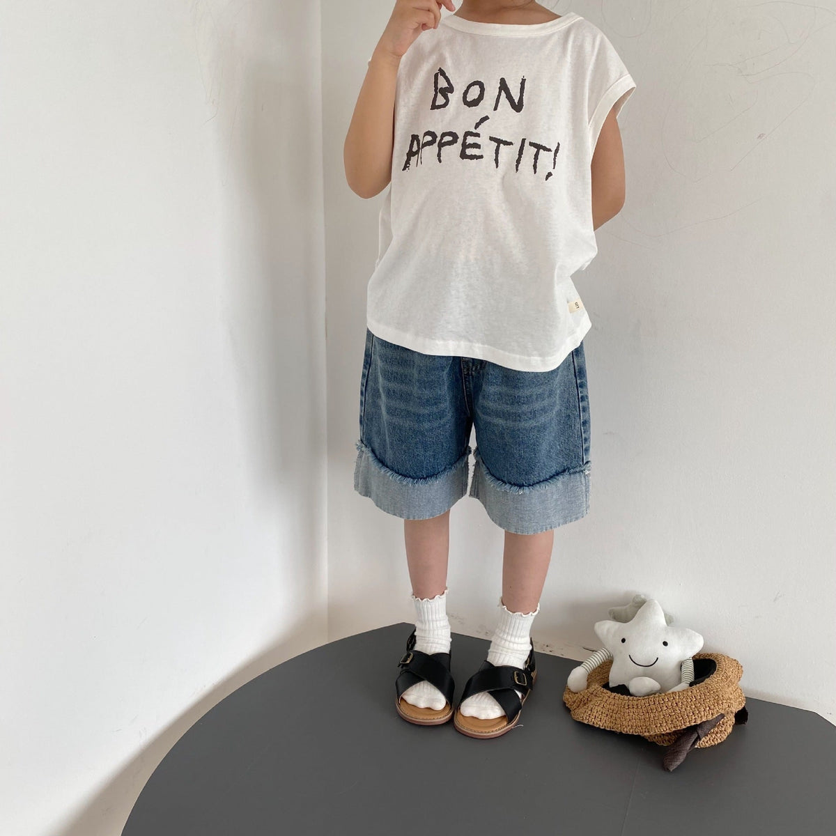 Three Little Tots Children's Letter Printed Sleeveless Vest For Boys And Girls Loose Casual Top, additional view