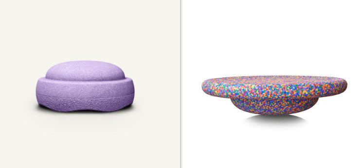 Three Little Tots Round Rainbow Stepping Stone Sensory Toy, in Round Purple set