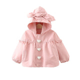 Girl's Love Hooded Trench Coat