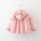 Girl's Love Hooded Trench Coat