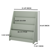 MOONRIVER 4-Tier Kids Bookshelf, Toddler Book Display Shelves, Sage (Open Box)