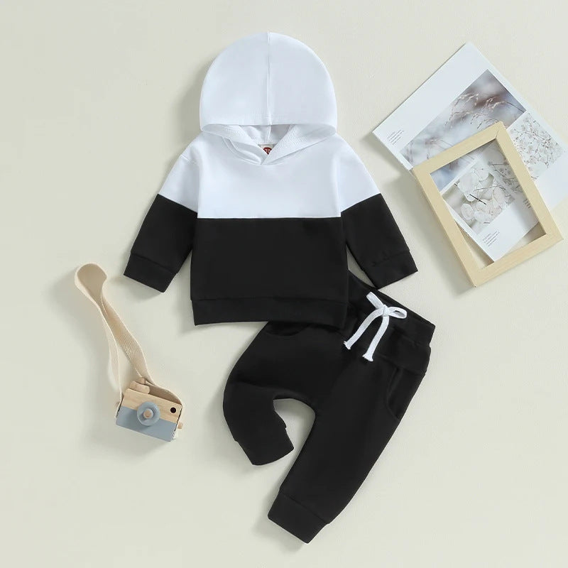 Boys Color Block Hoodie and Sweatpants