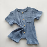 Fashion Casual Infant Summer Short-sleeved Rompers