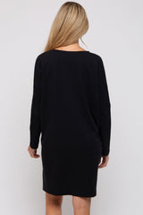 Three Little Tots Black Long Sleeve Maternity Shirt Dress, additional product photo