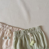 Striped Summer Lace Tank Top and Bloomer Set