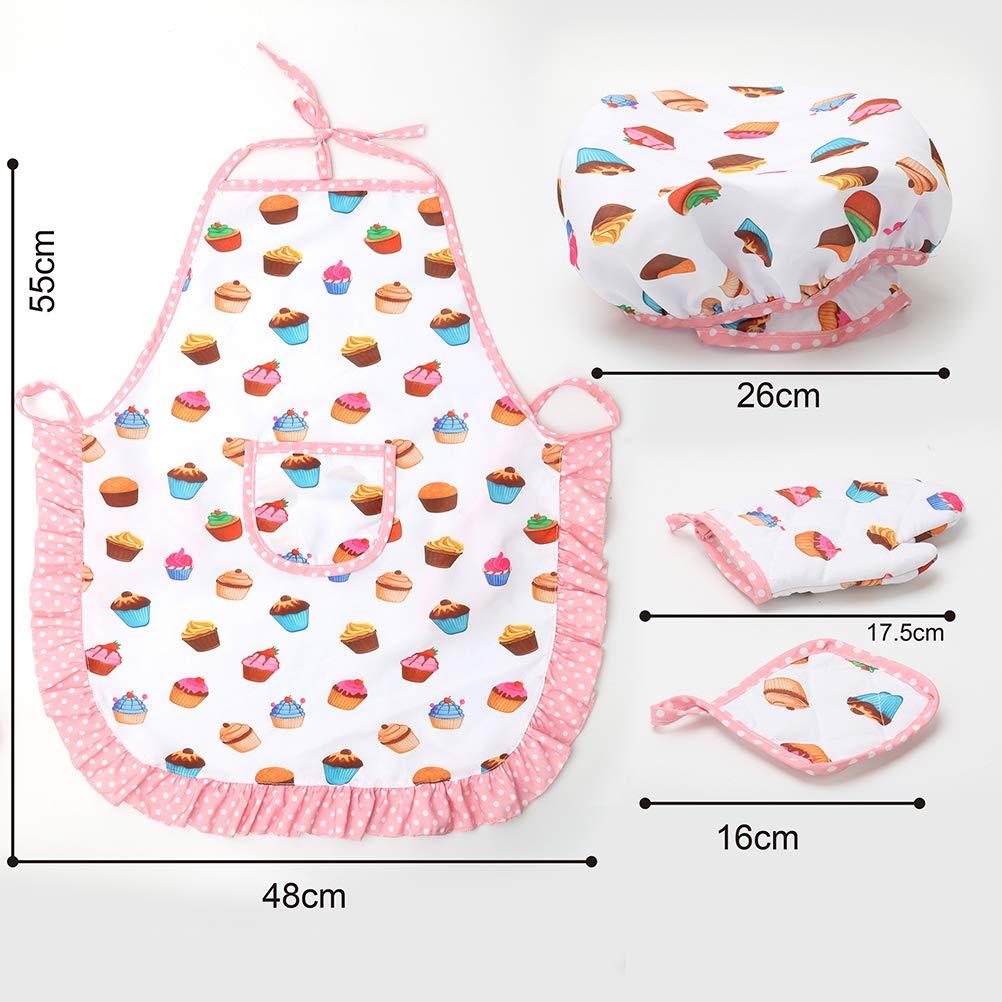 Three Little Tots Children's apron cake cooking tools, another angle