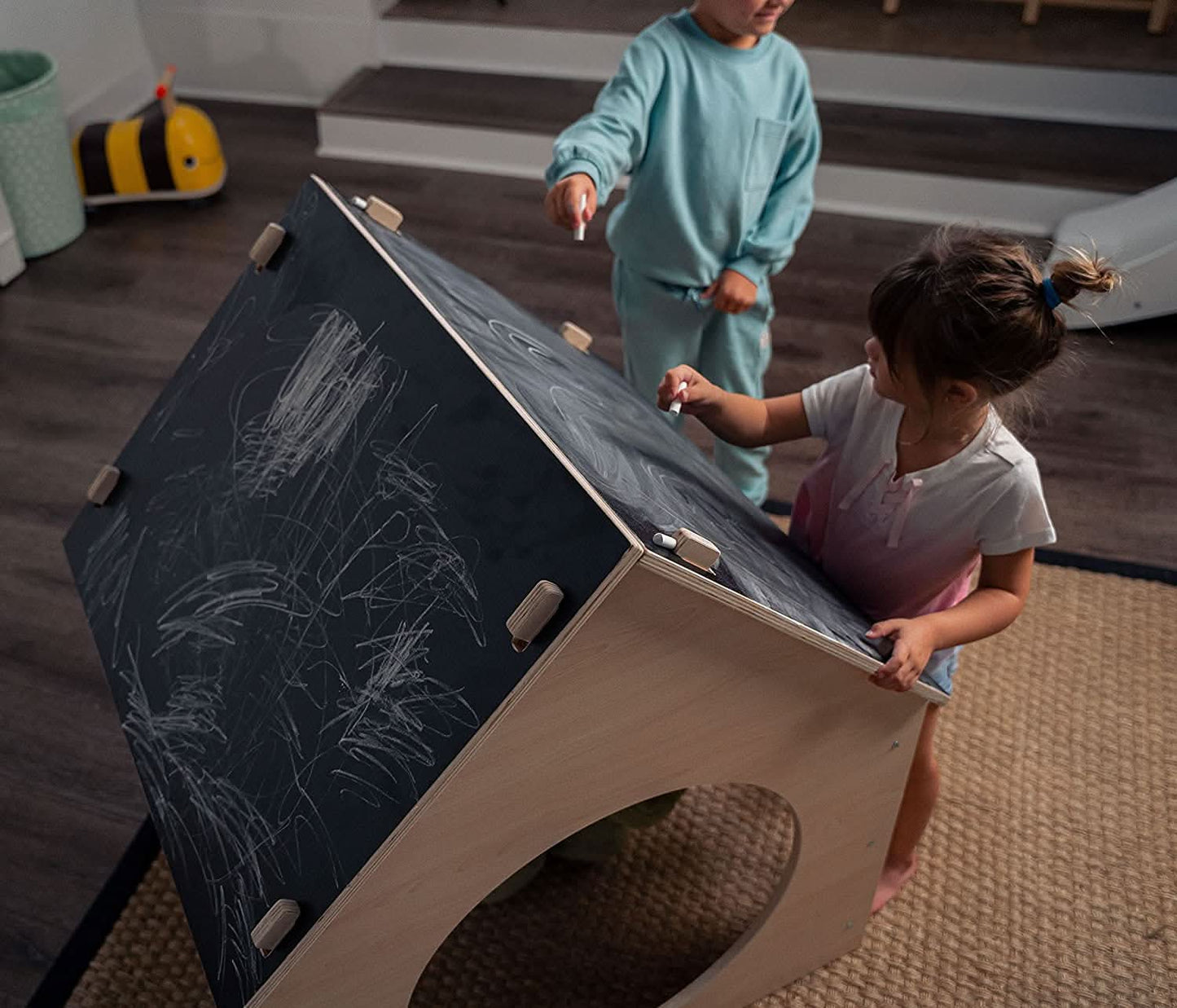 Three Little Tots Evergreen- Children's Playhouse with Chalkboard Roof, extra product detail