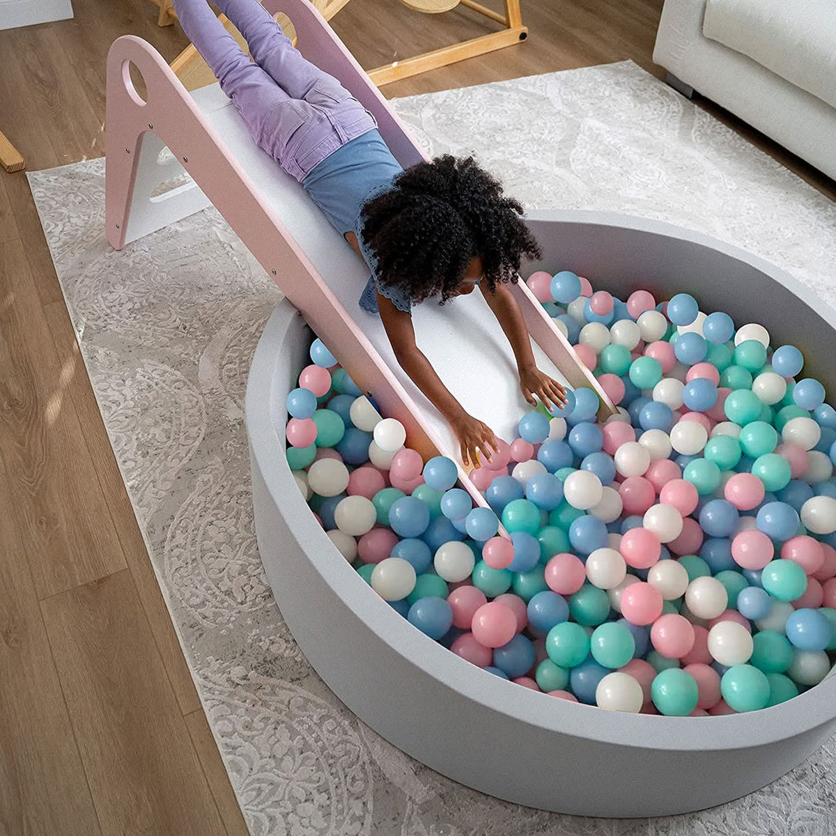 Three Little Tots Large Foam Ball Pit with 400 Balls - Climber Not Included, alternate angle