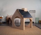 Three Little Tots Evergreen- Children's Playhouse with Chalkboard Roof, alternate angle