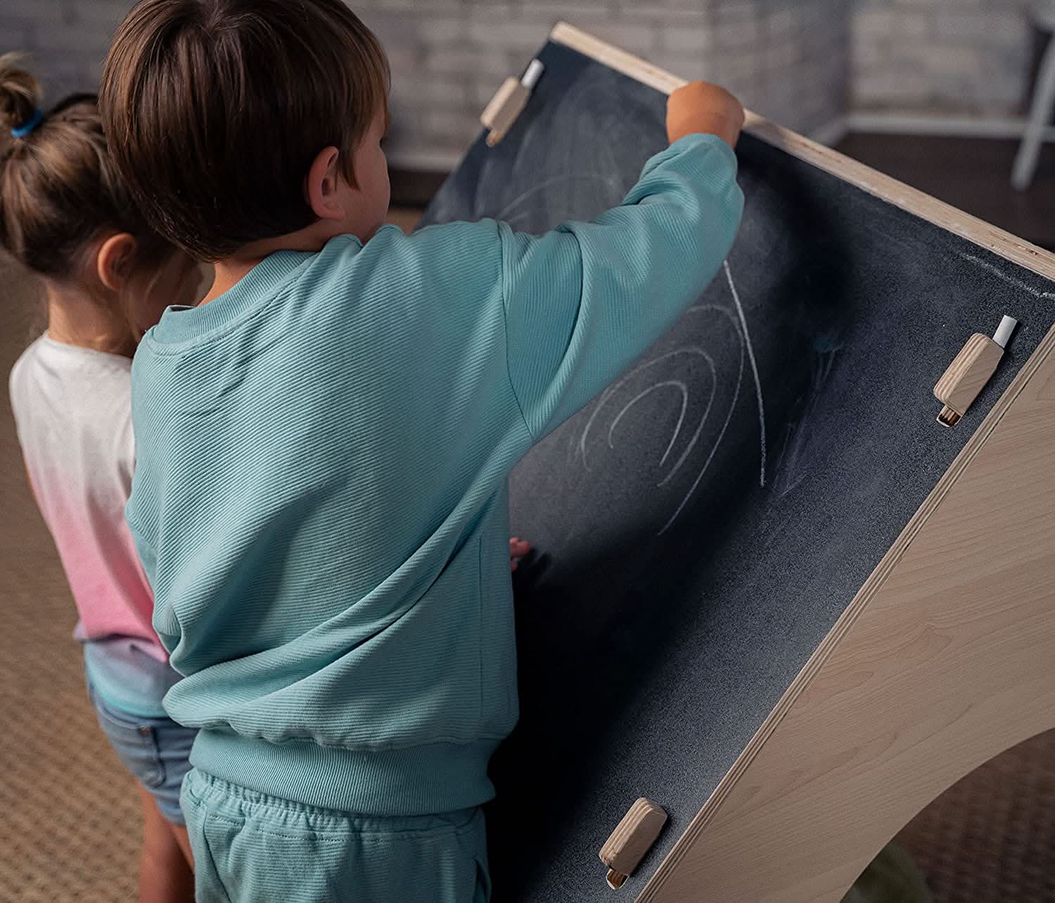 Three Little Tots Evergreen- Children's Playhouse with Chalkboard Roof, supplementary photo
