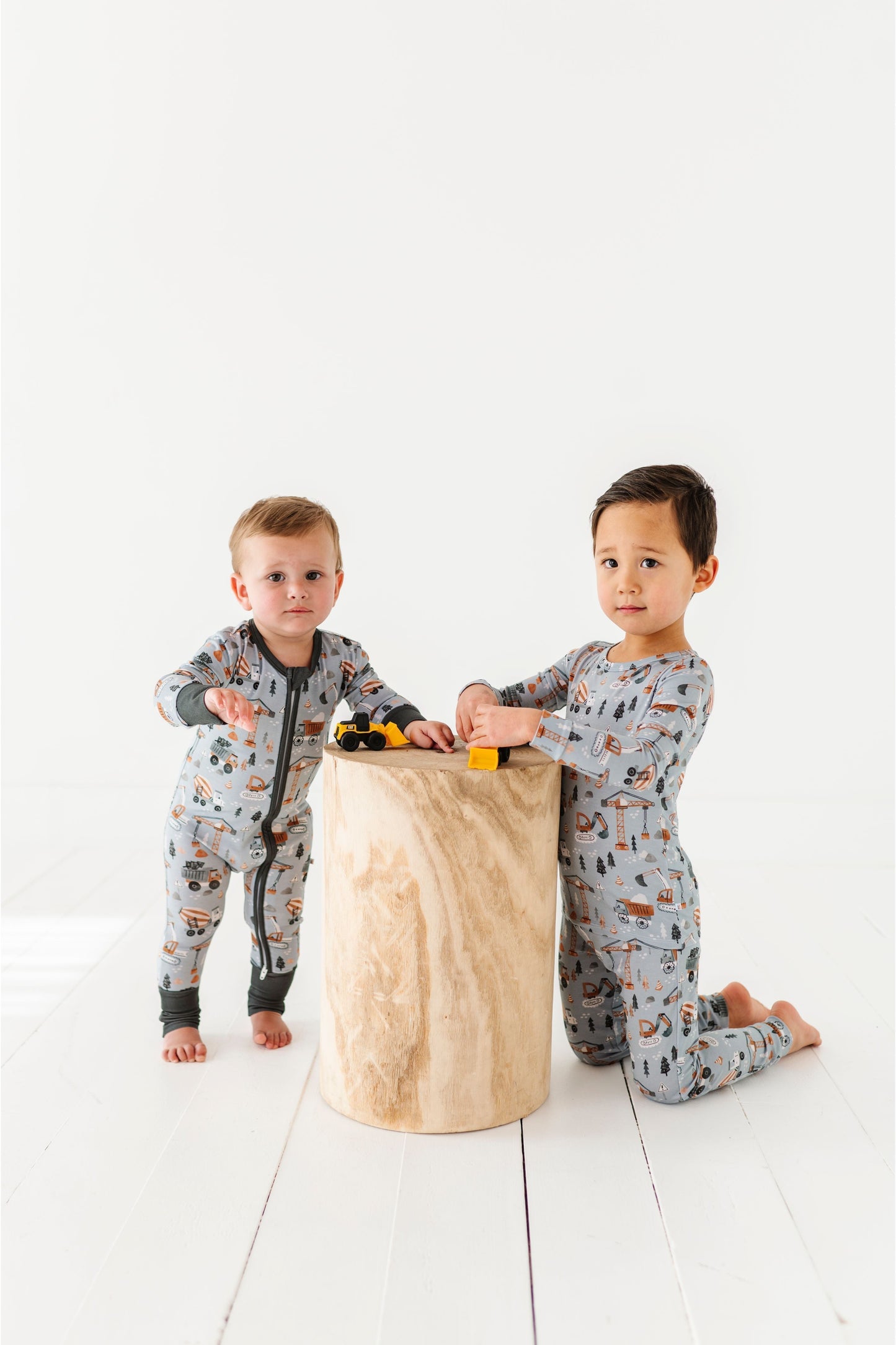Three Little Tots Bamboo One Piece Zip Pajama - Mason, additional view