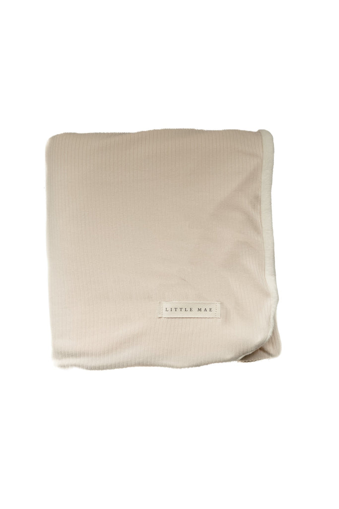 Oat Ribbed Toddler Blanket