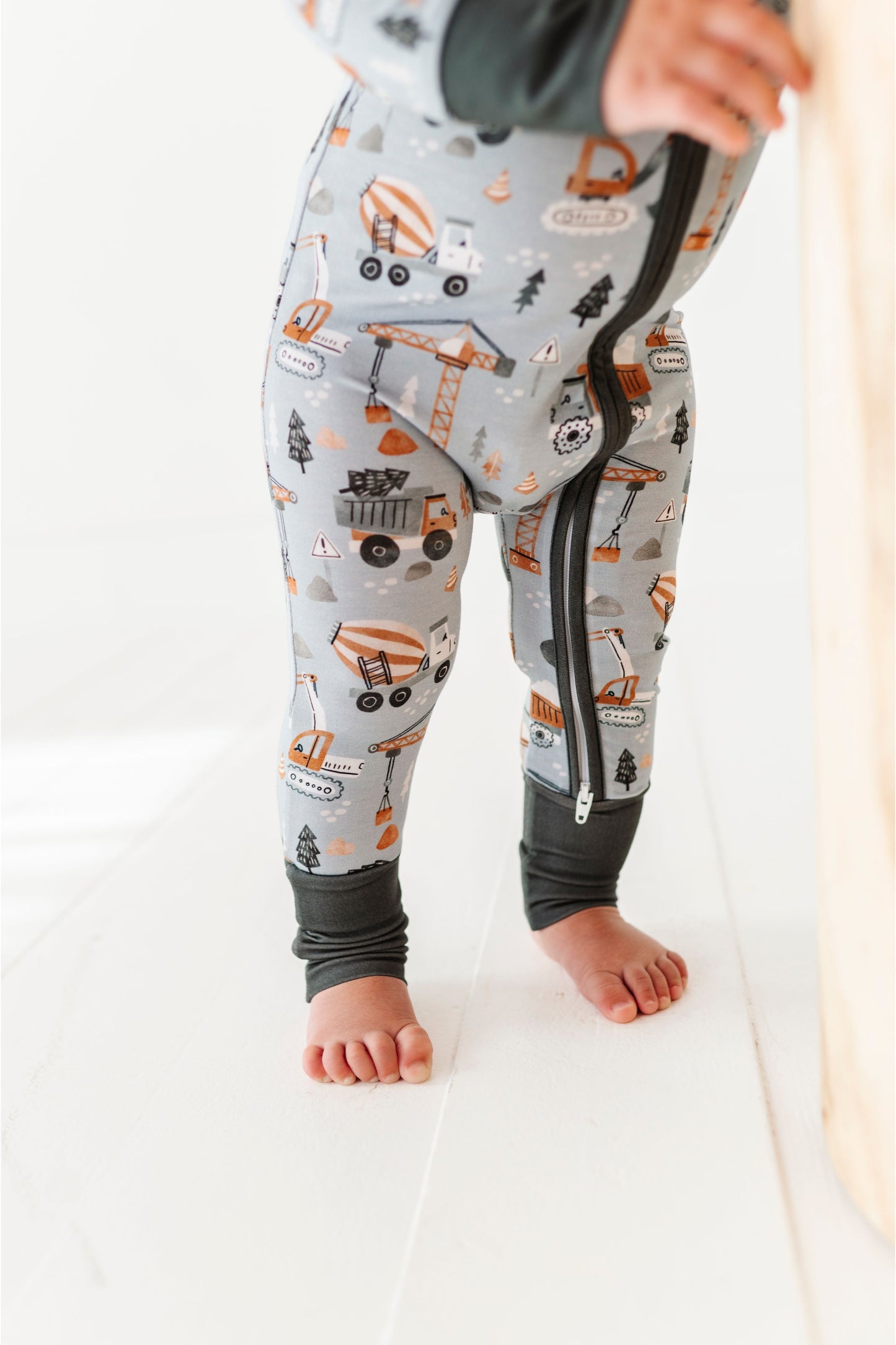 Three Little Tots Bamboo One Piece Zip Pajama - Mason, extra product detail