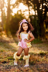 He is risen ruffle romper