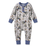 Western Cowboy Rodeo Henley Baby Romper - Bamboo