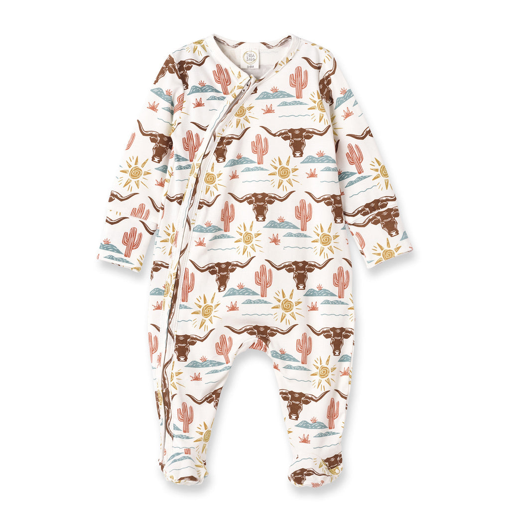Newborn Happy Trails Bamboo Zipper Romper