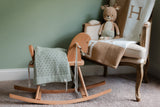 Mint Pointelle Knit Blanket