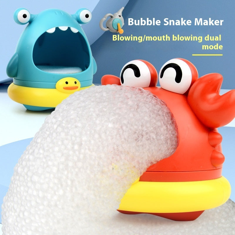 Three Little Tots Bubble Blowing Machine Shark Bathroom Bath Toys