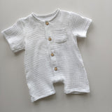 Fashion Casual Infant Summer Short-sleeved Rompers